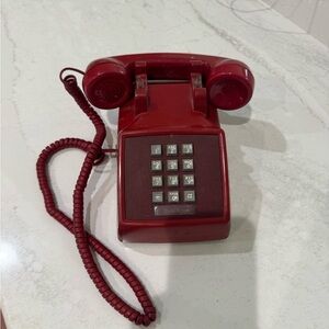 Vintage Red Western Electric Bell System desk phone
